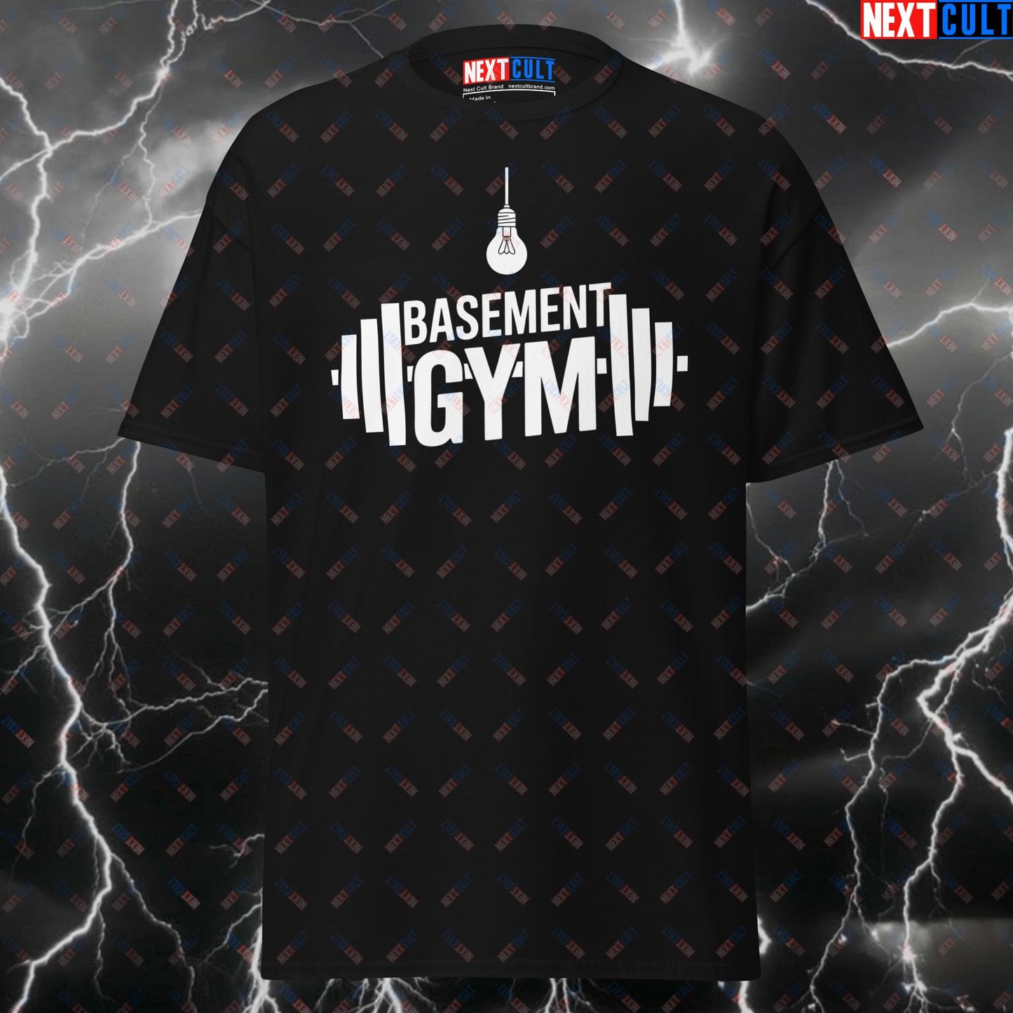 Funny Basement Gym T-Shirt - Basement Gym Meme Tee for Lifters & Gymbros - Pump Cover Workout Top for Home Gym Gains T-shirts Fitness Gym Home Gym Pump Cover Workout Next Cult Brand