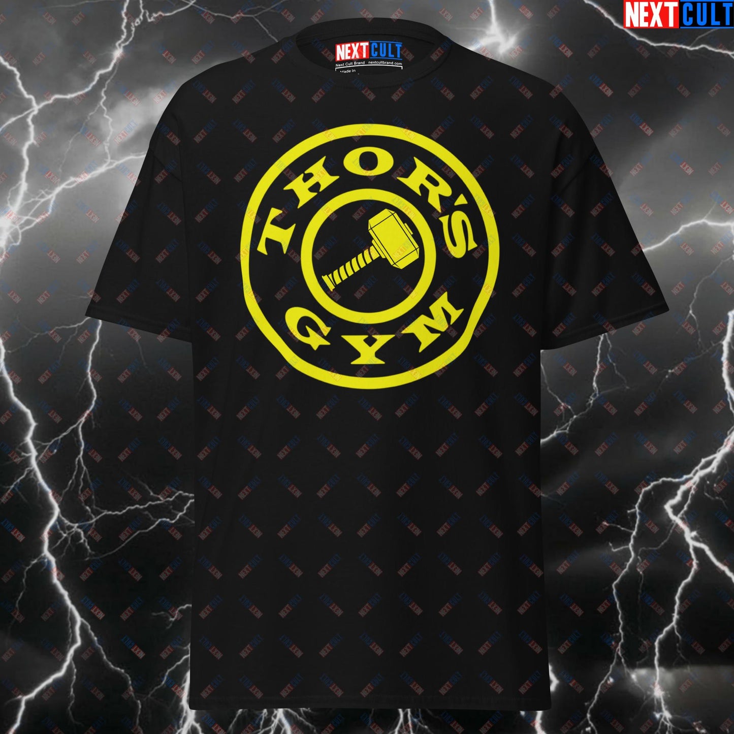 Thor's Gym Funny Gym T-Shirt - Bodybuilding Pump Cover Tee for Lifters, Gym Bros & Fitness Meme Lovers T-shirts Avengers Bodybuilding Films Fitness Gym Powerlifting Pump Cover Superheroes Thor Workout Next Cult Brand