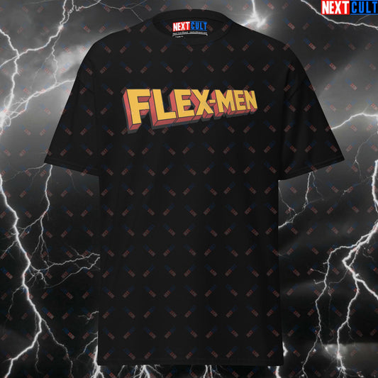 Flex Men X-Men Gym Hero Pump Cover Tee - Funny Superhero Gym T-Shirt for Lifters, Bodybuilding & Fitness Gains T-shirts Bodybuilding Films Fitness Gym Pump Cover Superheroes Wolverine Workout X-Men Next Cult Brand