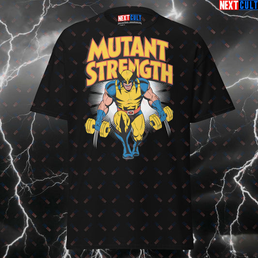Mutant Strength Wolverine Gym Hero T-Shirt - Funny X-Men Comic Book Tee for Lifters & Gymbros - Pump Cover Workout Top T-shirts Bodybuilding Films Fitness Gym Pump Cover Superheroes Wolverine Workout X-Men Next Cult Brand