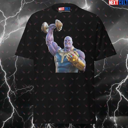 Funny Thanos Gym Hero T-Shirt - Superhero Comic Book Workout Tee for Lifters - Meme Pump Cover Top for Fitness & Gains T-shirts Bodybuilding Films Fitness Gym Powerlifting Pump Cover Superheroes Thanos Workout Next Cult Brand