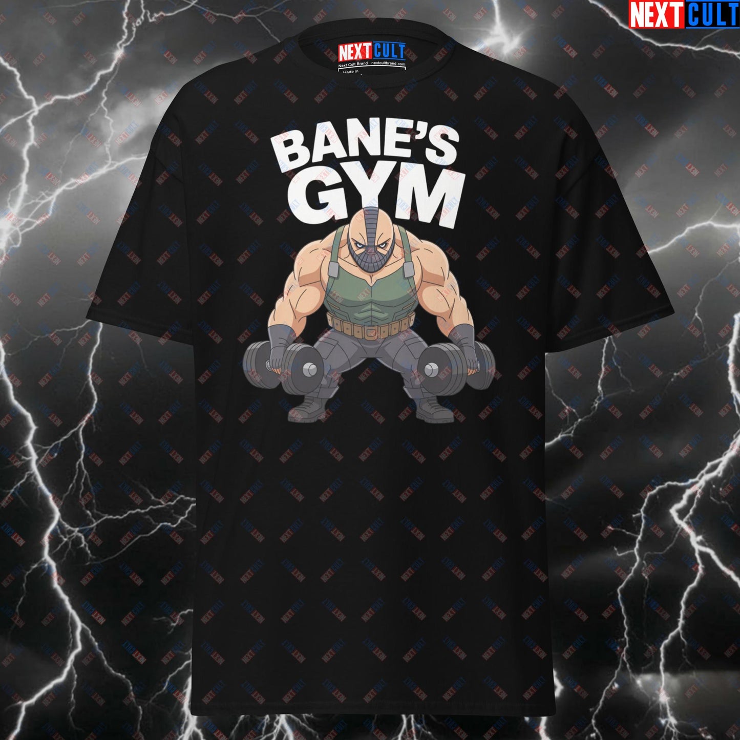 Bane's Gym Hero Funny T-Shirt - Superhero Comic Book Workout Tee for Lifters & Gymbros - Pump Cover Meme Shirt T-shirts Bane Bodybuilding Films Fitness Gym Pump Cover Superheroes Workout Next Cult Brand