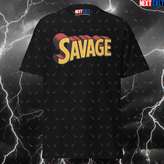 Savage Superman Gym Hero T-Shirt - Funny Gym Meme Tee for Lifters & Bodybuilding - Comic Book Workout Pump Cover Top T-shirts Bodybuilding Films Fitness Gym Justice League Powerlifting Pump Cover Superheroes Superman Workout Next Cult Brand