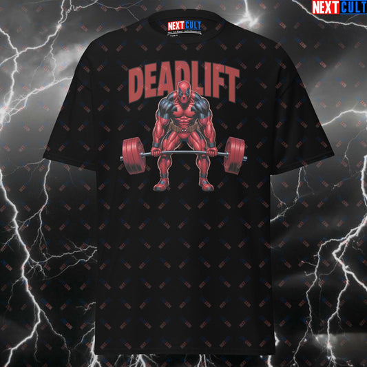 Funny Deadpool Deadlift Gym T-Shirt - Meme Gym Hero Workout Tee for Lifters & Gymbros - Leg Day Pump Cover Top T-shirts Bodybuilding Deadpool Films Fitness Gym Leg Day Powerlifting Pump Cover Superheroes Workout Next Cult Brand