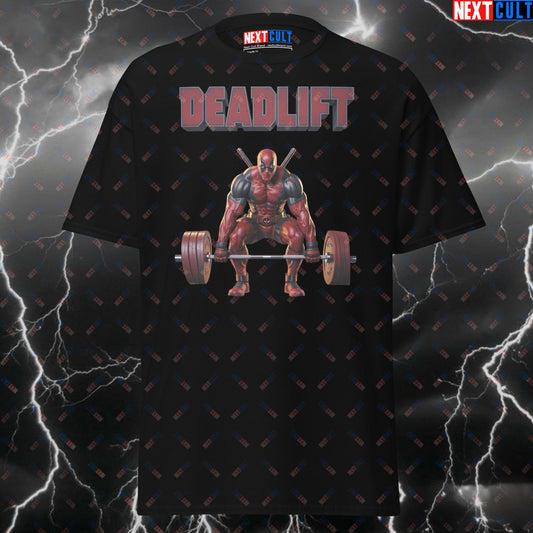 Funny Deadpool Deadlift Gym T-Shirt - Meme Workout Tee for Leg Day & Gains - Superhero Comic Book Pump Cover Top T-shirts Bodybuilding Deadpool Films Fitness Gym Leg Day Powerlifting Pump Cover Superheroes Workout Next Cult Brand