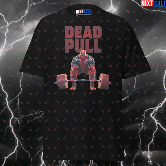 Dead Pull Deadpool Deadlift Funny Gym T-Shirt - Gym Hero Meme Tee for Leg Day & Pump Cover - Fitness & Bodybuilding Comic Book Shirt T-shirts Bodybuilding Deadpool Films Fitness Gym Leg Day Powerlifting Pump Cover Superheroes Workout Next Cult Brand