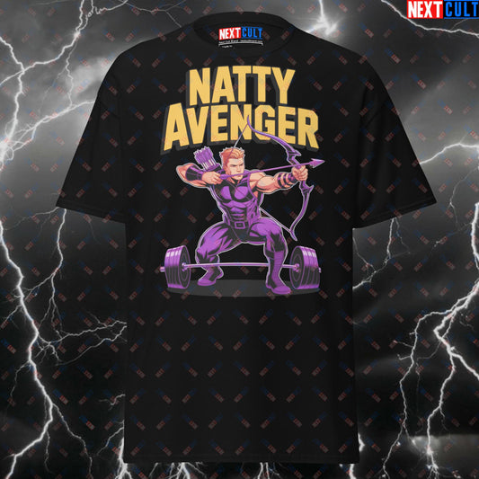Natty Avenger Funny Gym Shirt - Superhero Gymbro Tee for Lifters & Fitness Meme Fans - Pump Cover Workout Top T-shirts Avengers Bodybuilding Films Fitness Gym Hawkeye Natty Pump Cover Superheroes Workout Next Cult Brand