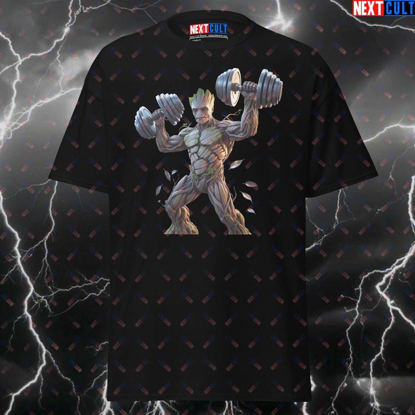 Groot Grow Stronger Workout Tee for Lifters | Gym Hero Pump Cover | Fitness Meme Shirt for Gymbros - Funny Gym T-Shirt T-shirts Bodybuilding Films Fitness Gym Pump Cover Superheroes Workout Next Cult Brand