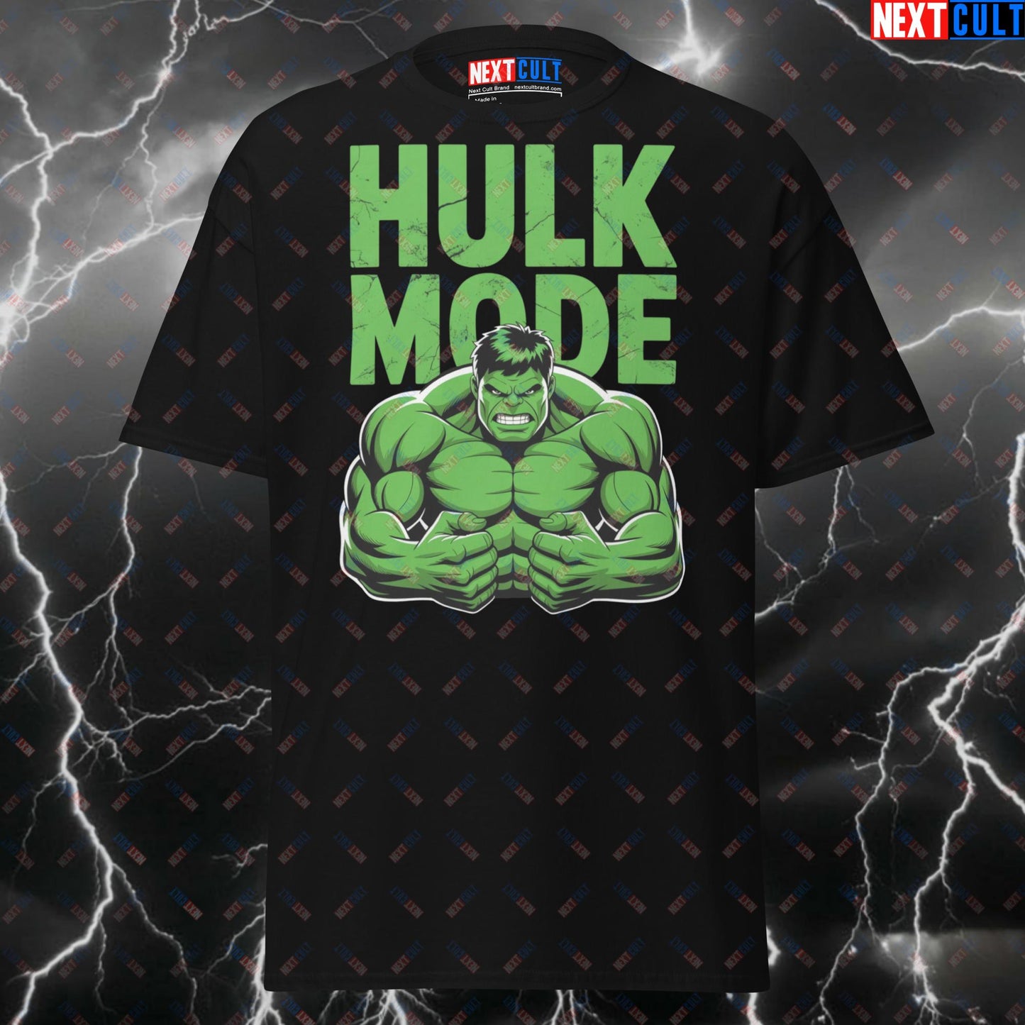 Hulk Mode Gym Hero T-Shirt - Funny Superhero Pump Cover Tee for Lifters & Gymbros - Comic Book Meme Workout Top T-shirts Avengers Bodybuilding Films Fitness Gym Hulk Pump Cover Superheroes Workout Next Cult Brand