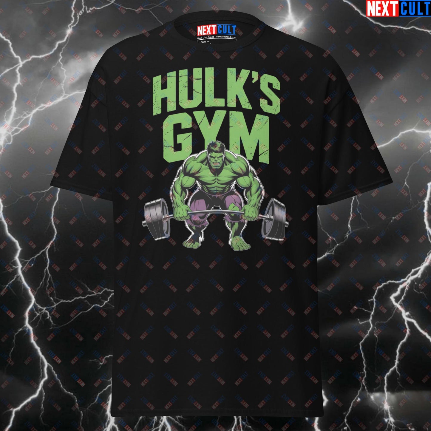 Hulk's Gym Hero Funny T-Shirt – Superhero Comic Book Workout Tee for Lifters & Gym Bros – Pump Cover Fitness Top T-shirts Avengers Bodybuilding Films Fitness Gym Hulk Powerlifting Pump Cover Superheroes Workout Next Cult Brand