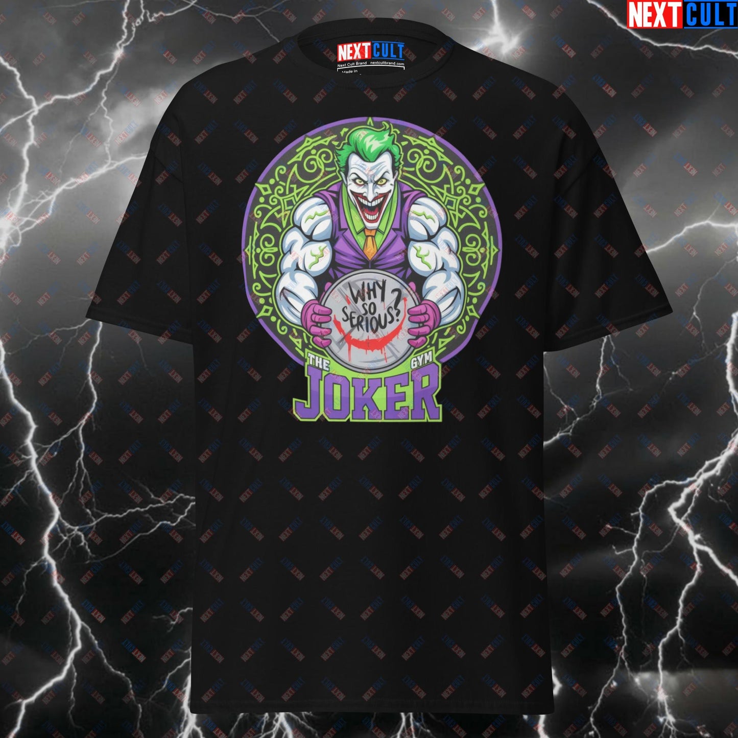 Funny Gym Joker T-Shirt – Jacked Joker Pump Cover Tee for Lifters, Gym Bros & Fitness Meme Lovers T-shirts Bodybuilding Films Fitness Gym Halloween Joker Powerlifting Pump Cover Superheroes Workout Next Cult Brand
