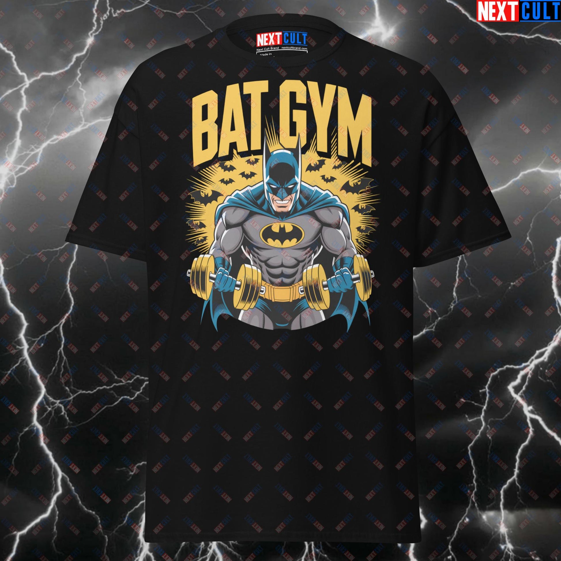 Bat Gym Funny Gym Shirt – Batman Workout Tee for Lifters & Gymbros | Superhero Pump Cover for Fitness & Gains T-shirts Batman Bodybuilding Films Fitness Gym Justice League Pump Cover Superheroes Workout Next Cult Brand