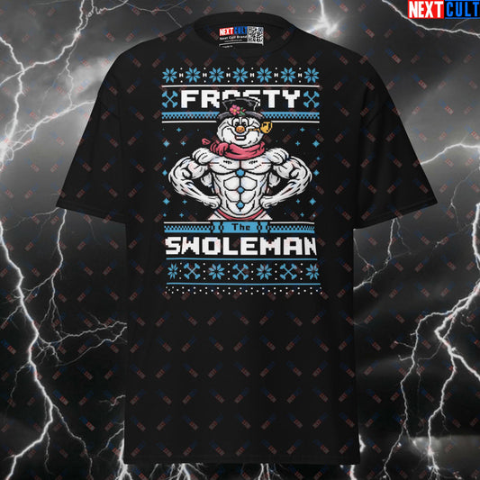 Frosty The Swoleman Funny Gym Shirt - Christmas Bodybuilding Meme Tee & Pump Cover T-shirts Bodybuilding Christmas Fitness Gym Pump Cover Workout Next Cult Brand