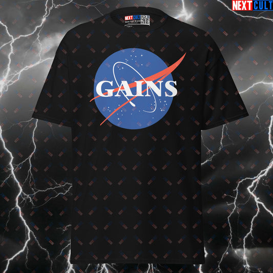 NASA-Inspired Funny Gym T-Shirt | Essential Gymbro Pump Cover & Workout Tee for Lifters T-shirts Bodybuilding Fitness Gym NASA Pump Cover Workout Next Cult Brand