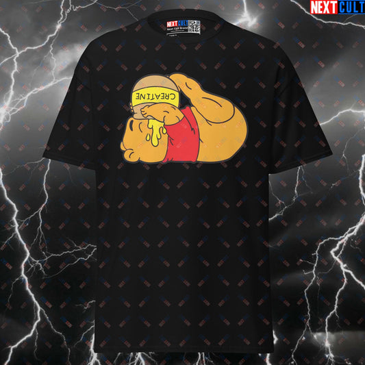 Funny Gym Meme T Shirt - Sweet Sweet Creatine Winnie The Pooh Pump Cover Top for Lifters T-shirts Bodybuilding Books Films Fitness Gym Pump Cover Workout Next Cult Brand