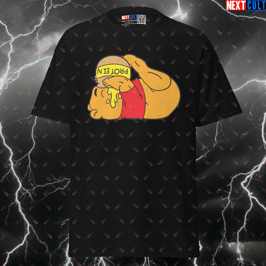 Funny Gym Meme T-Shirt | Winnie The Pooh Pump Cover Top for Lifters & Gymbros T-shirts Bodybuilding Books Fast Food Films Fitness Gym Pump Cover Workout Next Cult Brand