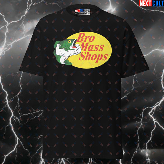 Bro Mass Shops Funny Gym Shirt | Meme Tee for Lifters & Gymbros | Essential Pump Cover Top T-shirts Bodybuilding Fitness Gym Pump Cover Workout Next Cult Brand