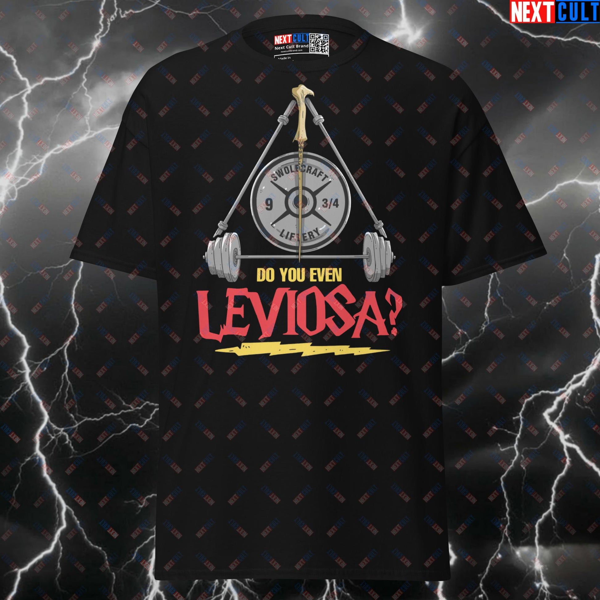 Funny Do You Even Leviosa? Harry Potter Gym T-Shirt - Meme Workout Tee & Pump Cover Top T-shirts Bodybuilding Books Films Fitness Gym Harry Potter Powerlifting Pump Cover Workout Next Cult Brand