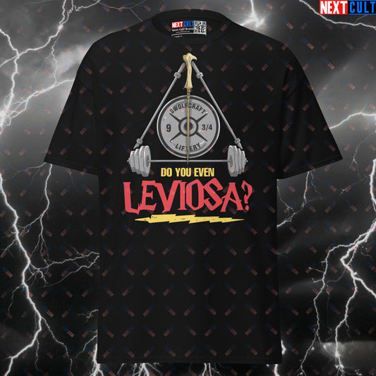 Funny Do You Even Leviosa? Harry Potter Gym T-Shirt - Meme Workout Tee & Pump Cover Top T-shirts Bodybuilding Books Films Fitness Gym Harry Potter Powerlifting Pump Cover Workout Next Cult Brand