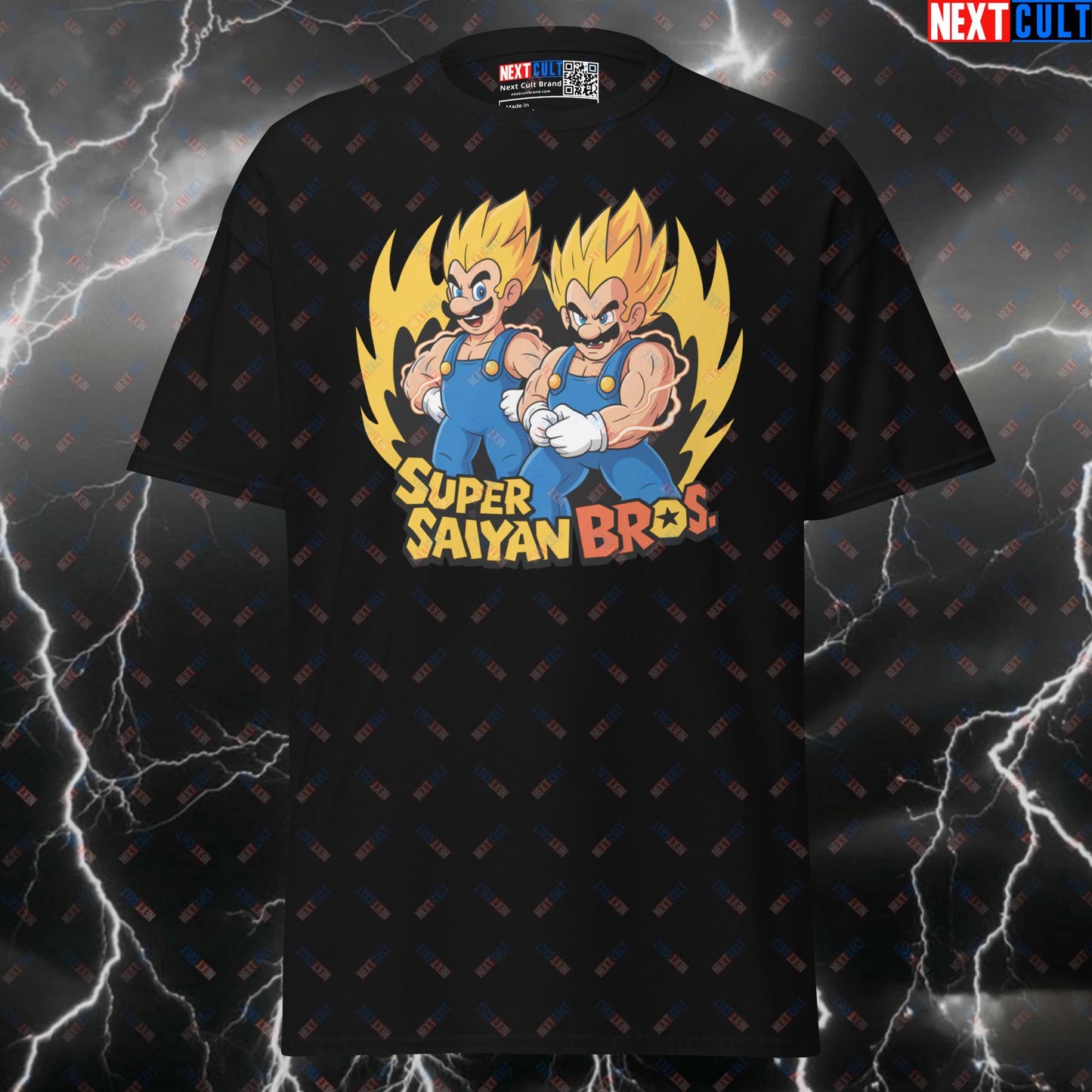 Super Saiyan Bros Gym Tee - Funny Anime Video Game Pump Cover Shirt for Lifters & Gym Bros T-shirts Anime Bodybuilding Dragon Ball Z Fitness Gym Pump Cover TV Video Games Workout Next Cult Brand