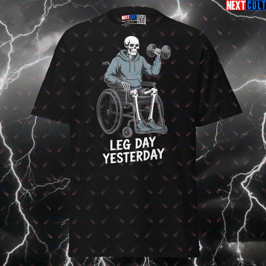 Funny Gym Shirt Meme Tee - Leg Day Yesterday Wheelchair Pump Cover Top for Lifters T-shirts Bodybuilding Fitness Gym Leg Day Pump Cover Workout Next Cult Brand