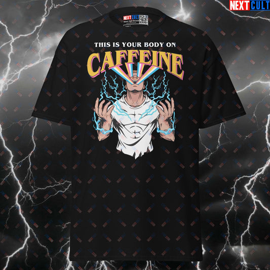 Funny Gym Shirt: This Is Your Body On Caffeine Tee - Meme Workout Pump Cover Top T-shirts Bodybuilding Coffee Fitness Gym Pump Cover Workout Next Cult Brand