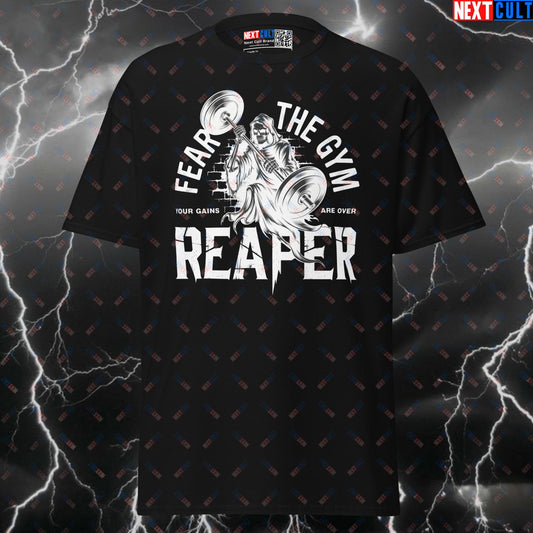 Fear The Gym Reaper Funny Gym Shirt - Your Gains Are Over Halloween Pump Cover Tee T-shirts Bodybuilding Fitness Gym Halloween Powerlifting Pump Cover Workout Next Cult Brand