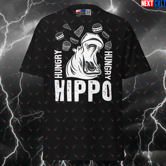 Hungry Hungry Hippo Funny Gym Shirt - Fast Food Bulking Pump Cover Tee for Lifters T-shirts Fast Food Fitness Gym Pump Cover Workout Next Cult Brand