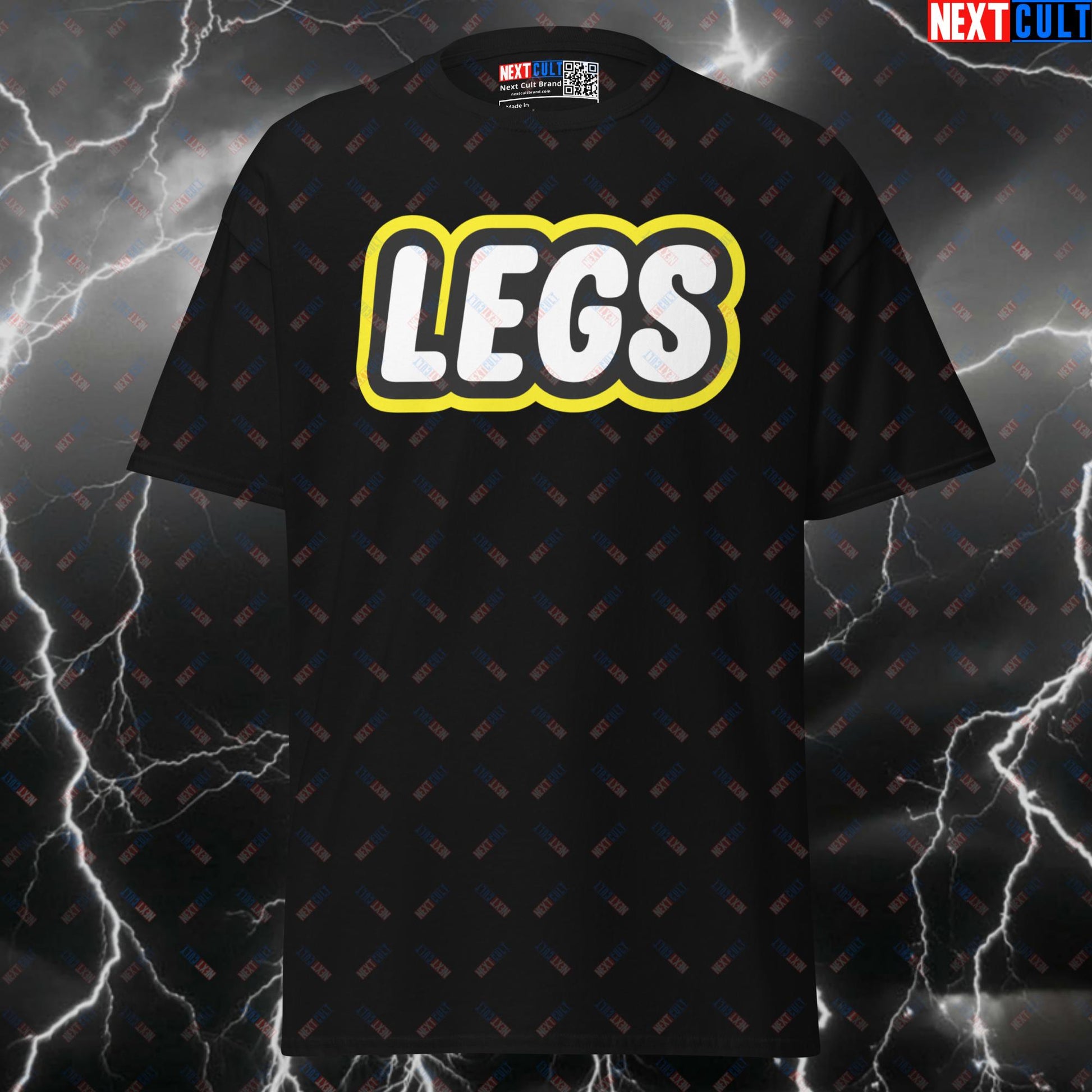 Funny Gym Meme Graphic Tee - Leg Day LEGO Lifting Shirt for Bodybuilding Pump Cover & Workout Gains T-shirts Bodybuilding Fitness Gym Leg Day LEGO Powerlifting Pump Cover Workout Next Cult Brand