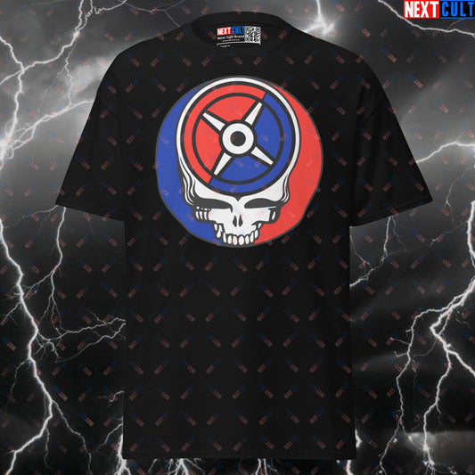 Grateful Weights Funny Gym Shirt | Grateful Dead Meme Tee for Lifters & Gymbros Pump Cover Top T-shirts Bodybuilding Fitness Grateful Dead Gym Powerlifting Pump Cover Rock Music Workout Next Cult Brand