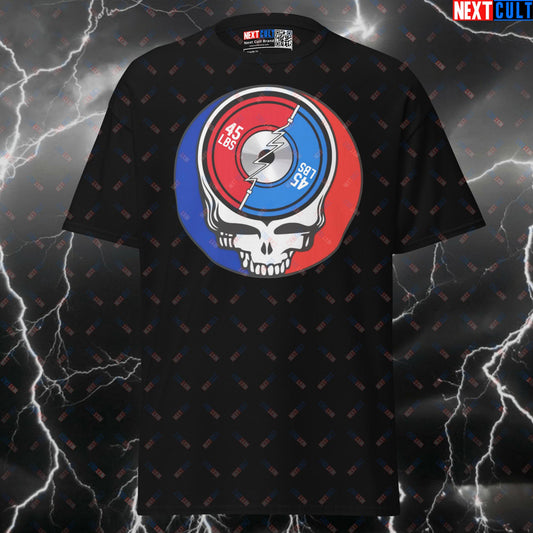 Grateful Weights Funny Gym Shirt | Grateful Dead Meme Tee for Lifters & Gymbros Pump Cover Top T-shirts Bodybuilding Fitness Grateful Dead Gym Powerlifting Pump Cover Rock Music Workout Next Cult Brand