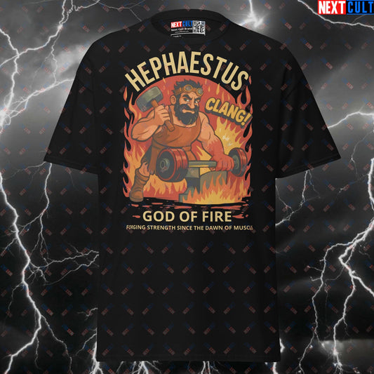 Hephaestus Greek God Of Fire Gym Meme Tee - Funny Workout Pump Cover Shirt For Lifters T-shirts Ancient Greece Bodybuilding Fitness Gym Pump Cover Workout Next Cult Brand