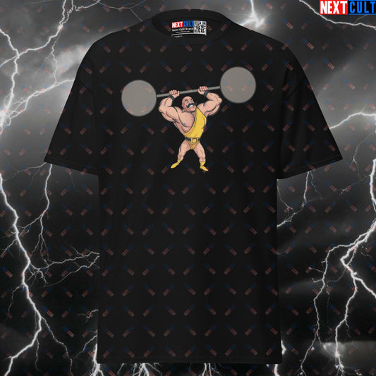 Old School Weight Lifter Strongman Graphic Tee - Funny Gym Meme Shirt & Pump Cover Top T-shirts Bodybuilding Fitness Gym Powerlifting Pump Cover Workout Next Cult Brand