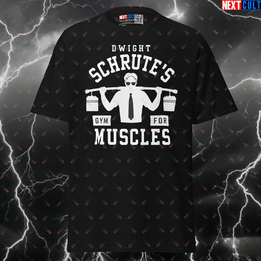Dwight Schrute Gym For Muscles Funny Gym T-Shirt | The Office Meme Workout Tee & Pump Cover T-shirts Bodybuilding Fitness Gym Powerlifting Pump Cover The Office TV Workout Next Cult Brand