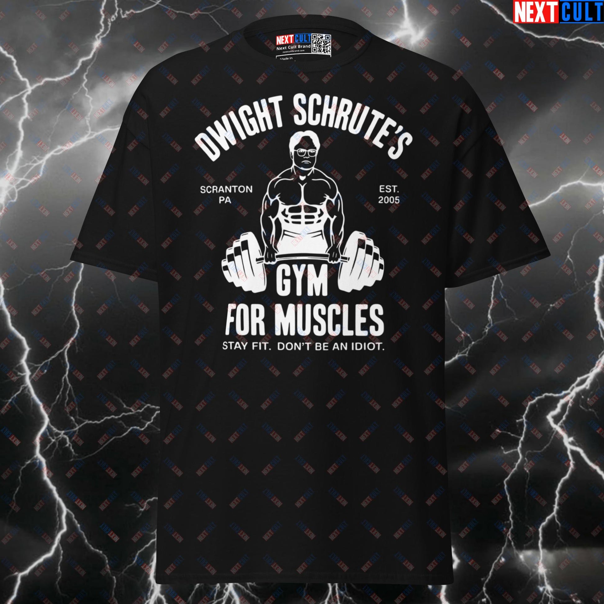 Dwight Schrute Gym For Muscles Pump Cover | Funny Office Meme Gym Workout Tee Shirt T-shirts Bodybuilding Fitness Gym Powerlifting Pump Cover The Office TV Workout Next Cult Brand