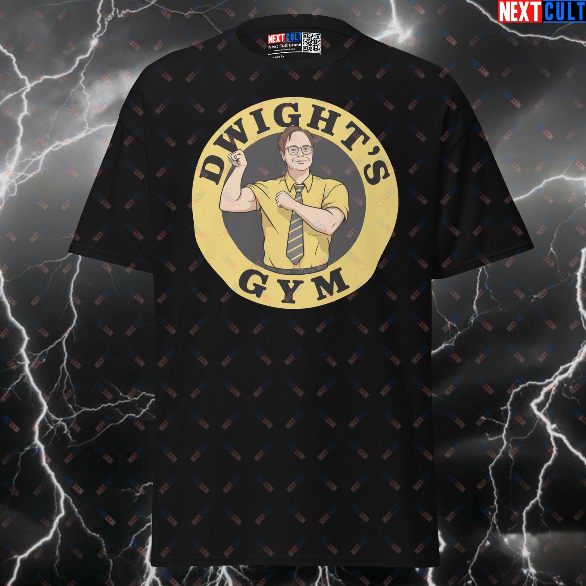 Dwight Schrute Gym Meme Tee - Funny Workout Pump Cover Top for Bodybuilding & Fitness Gains T-shirts Bodybuilding Fitness Gym Pump Cover The Office TV Workout Next Cult Brand