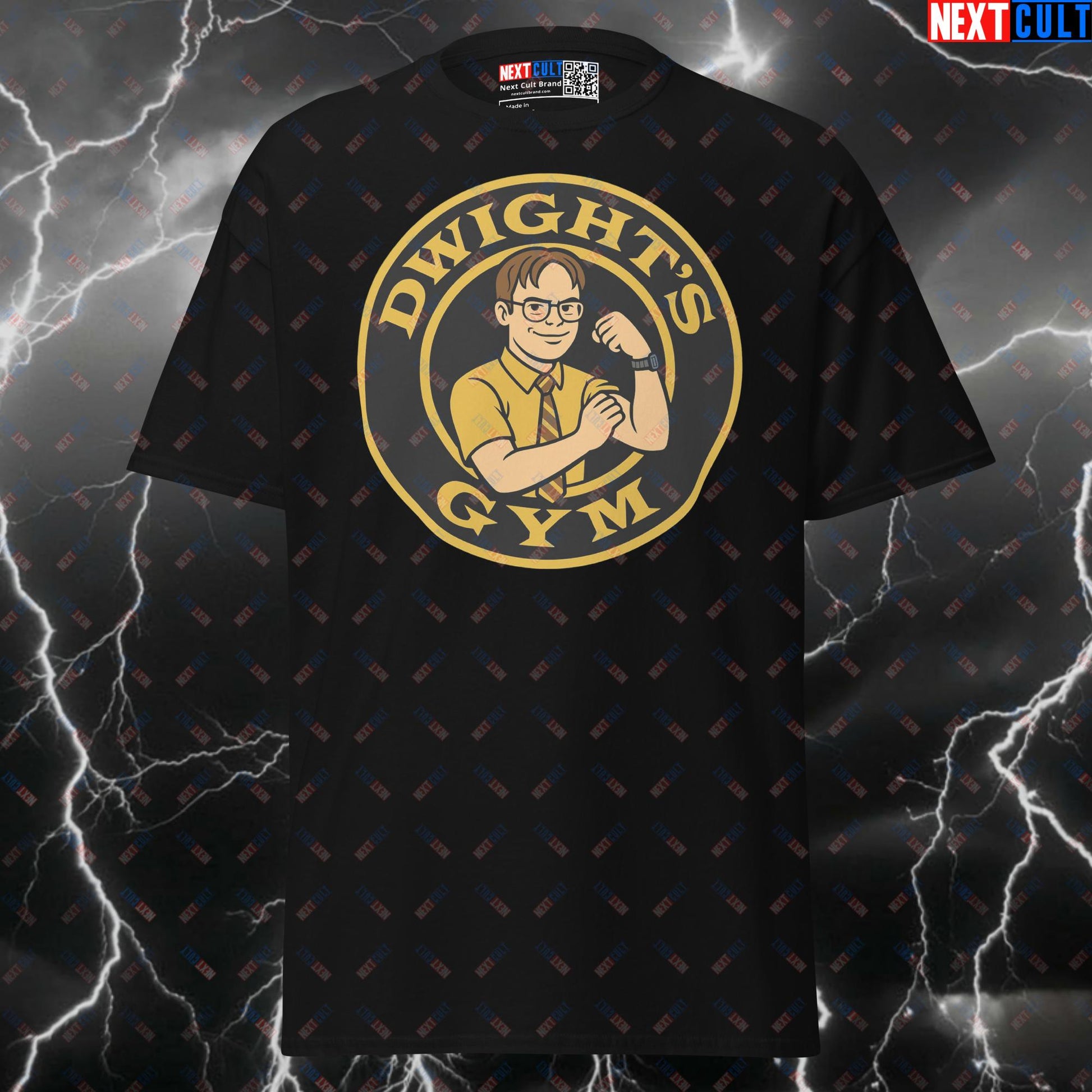 Dwight's Gym For Muscles Funny Graphic Tee | The Office Gym Meme Shirt & Pump Cover T-shirts Bodybuilding Fitness Gym Pump Cover The Office TV Workout Next Cult Brand