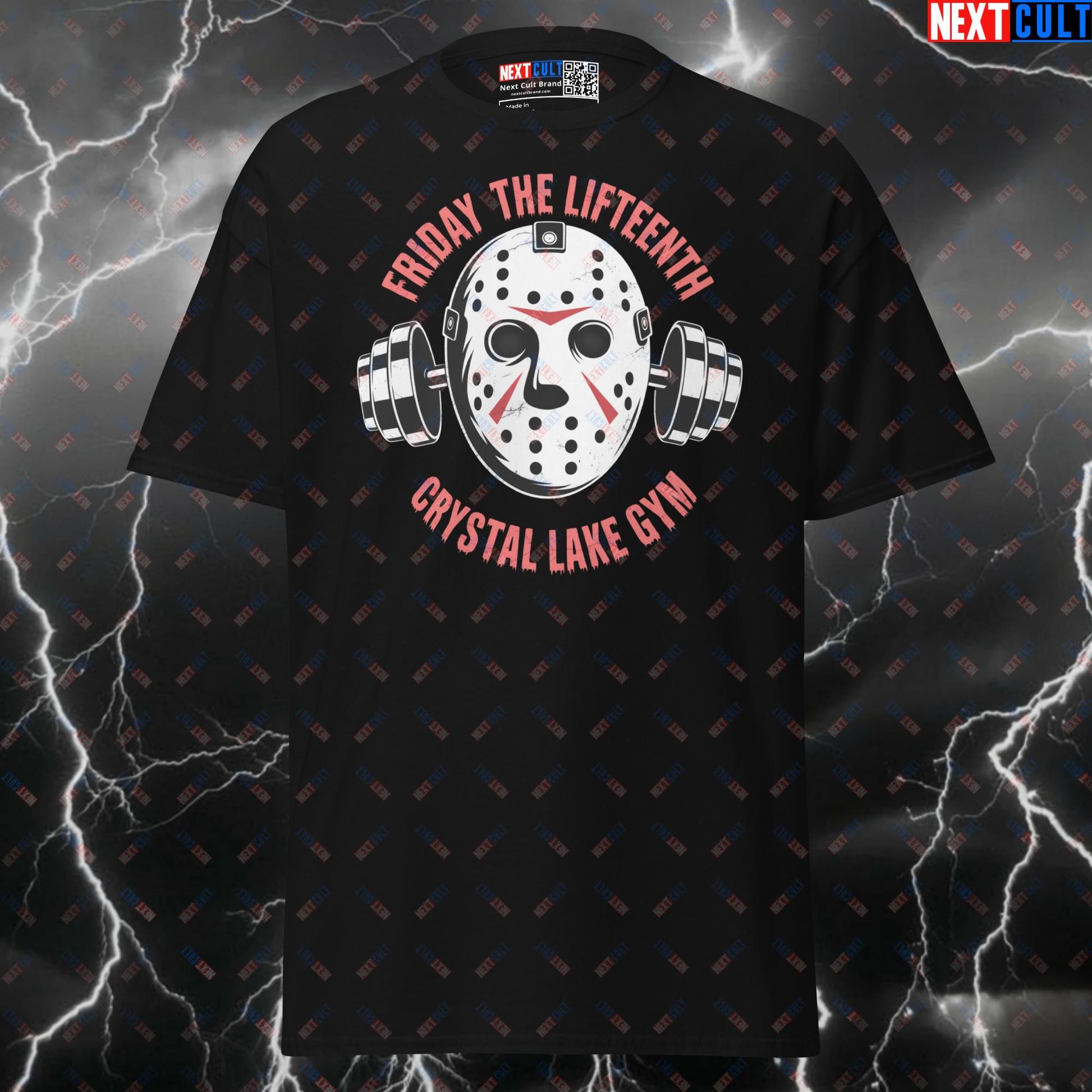 Funny Friday The Lifteenth Crystal Lake Gym T-Shirt - Jason Voorhees Meme Pump Cover Tee for Lifters T-shirts Bodybuilding Films Fitness Gym Halloween Powerlifting Pump Cover Workout Next Cult Brand