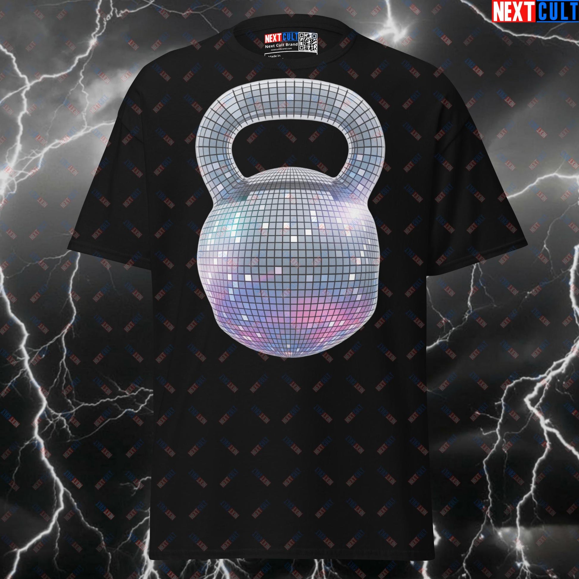 Disco Kettlebell Pump Cover Funny Gym Shirt | Vintage Party Workout Graphic Tee T-shirts Fitness Gym Kettlebell Pump Cover Workout Next Cult Brand