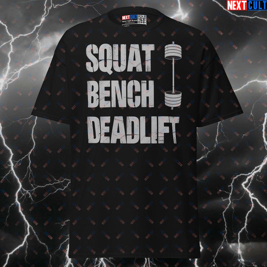 Funny Gym Shirt Pump Cover for Lifters | Squat Bench Deadlift Graphic Tee for Powerlifting & Bodybuilding Gains T-shirts Bodybuilding Fitness Gym Leg Day Powerlifting Pump Cover Workout Next Cult Brand
