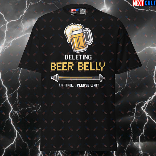 Funny Gym Meme Shirt - Deleting Beer Belly Pump Cover Top for Lifters & Bodybuilding Gymbros T-shirts Beer Fitness Gym Pump Cover Workout Next Cult Brand
