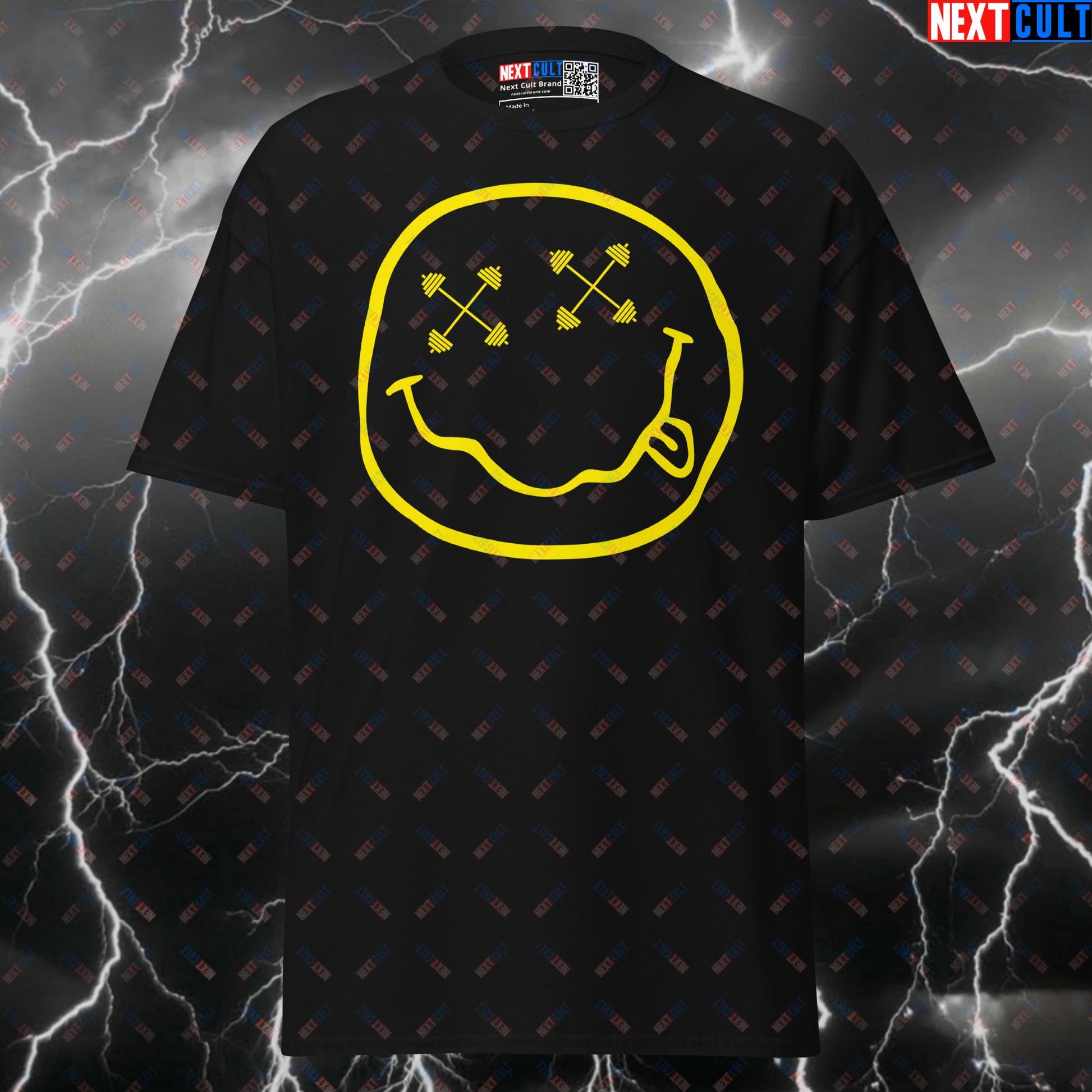 Liftvana Funny Gym Shirt - Grunge Music Workout Tee for Bodybuilding & Powerlifting Gains Pump Cover T-shirts Bodybuilding Fitness Gym Nirvana Powerlifting Pump Cover Rock Music Workout Next Cult Brand