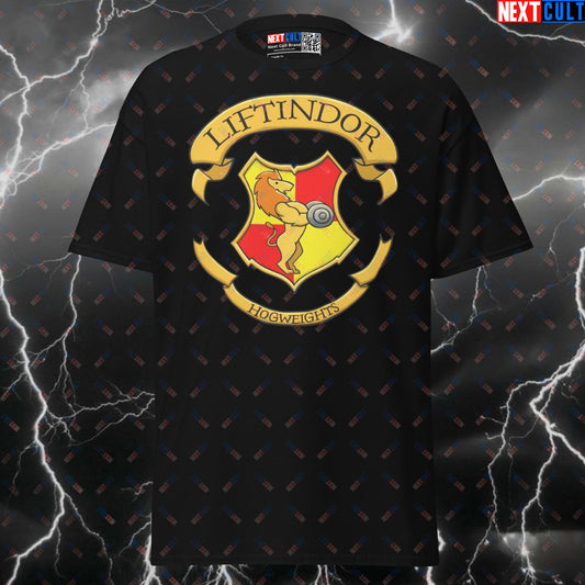 Liftindor Hogweights Funny Gym T-Shirt | School Of Swolecraft Graphic Tee & Pump Cover T-shirts Bodybuilding Books Films Fitness Gym Harry Potter Powerlifting Pump Cover Workout Next Cult Brand