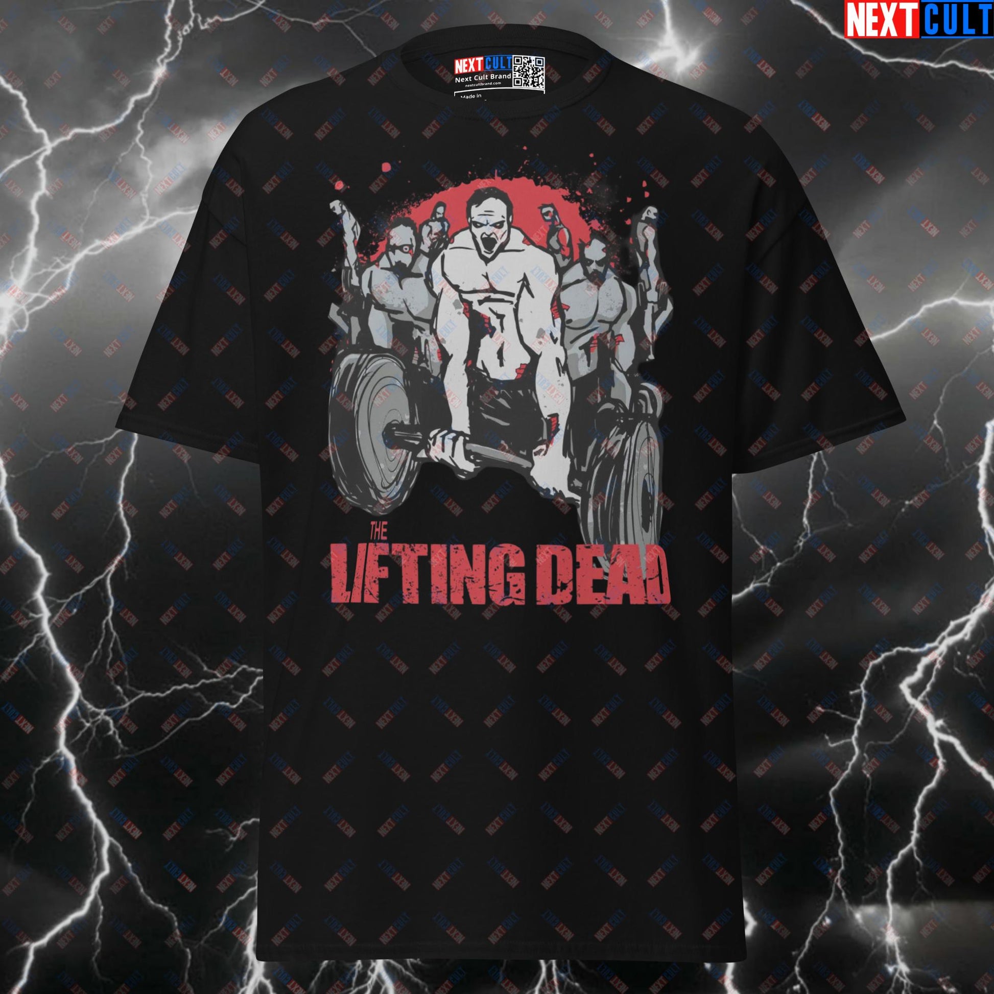 The Lifting Dead Funny Gym Shirt - Zombie Fitness Meme Tee for Halloween Pump Cover & Gains T-shirts Bodybuilding Fitness Gym Halloween Powerlifting Pump Cover TV Walking Dead Workout Next Cult Brand