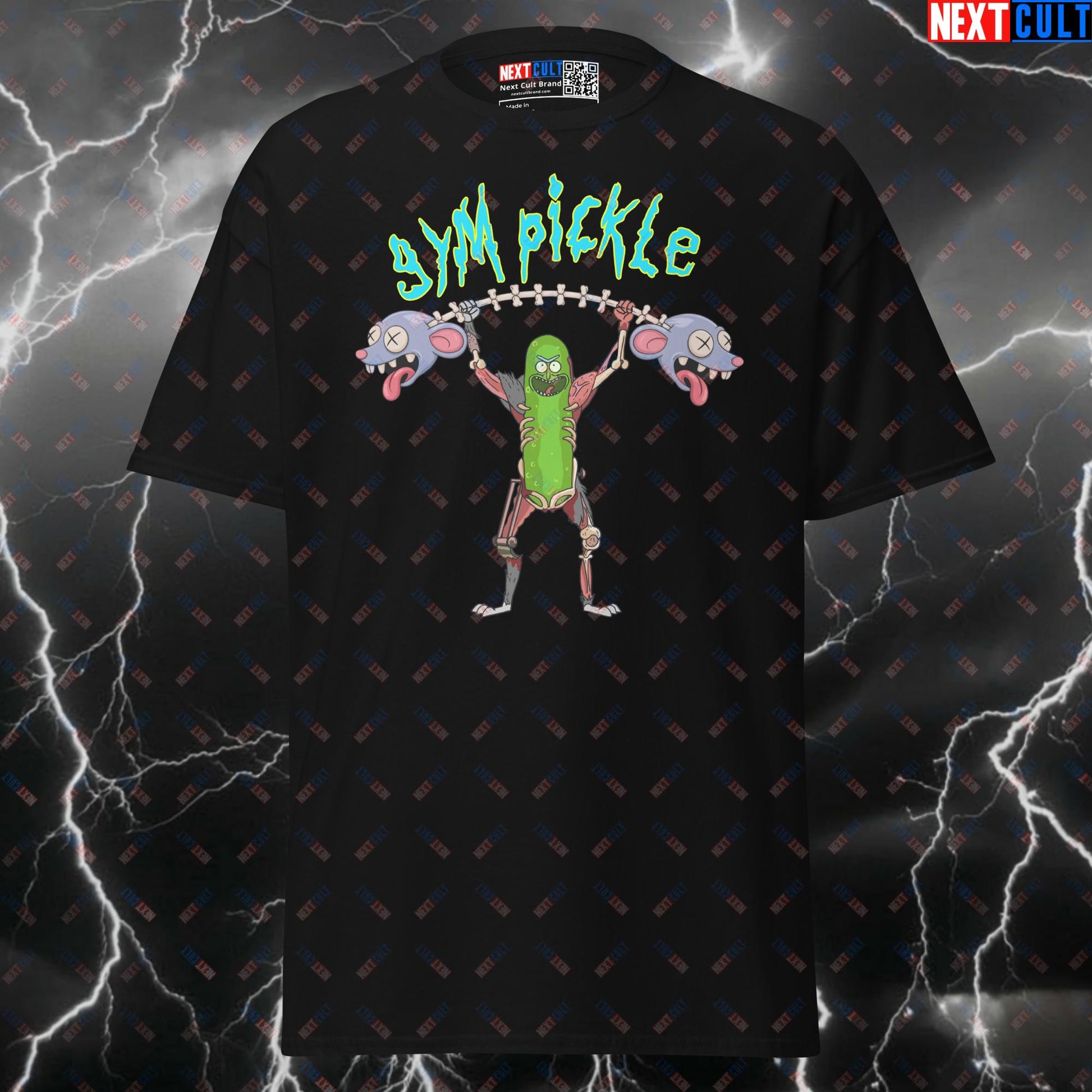 Funny Gym Pickle Rick T-Shirt - Meme Workout Pump Cover Tee for Lifters & Gymbros T-shirts Bodybuilding Fitness Gym Powerlifting Pump Cover Rick and Morty TV Workout Next Cult Brand