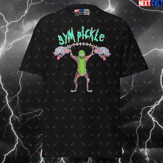 Funny Gym Pickle Rick T-Shirt - Meme Workout Pump Cover Tee for Lifters & Gymbros T-shirts Bodybuilding Fitness Gym Powerlifting Pump Cover Rick and Morty TV Workout Next Cult Brand