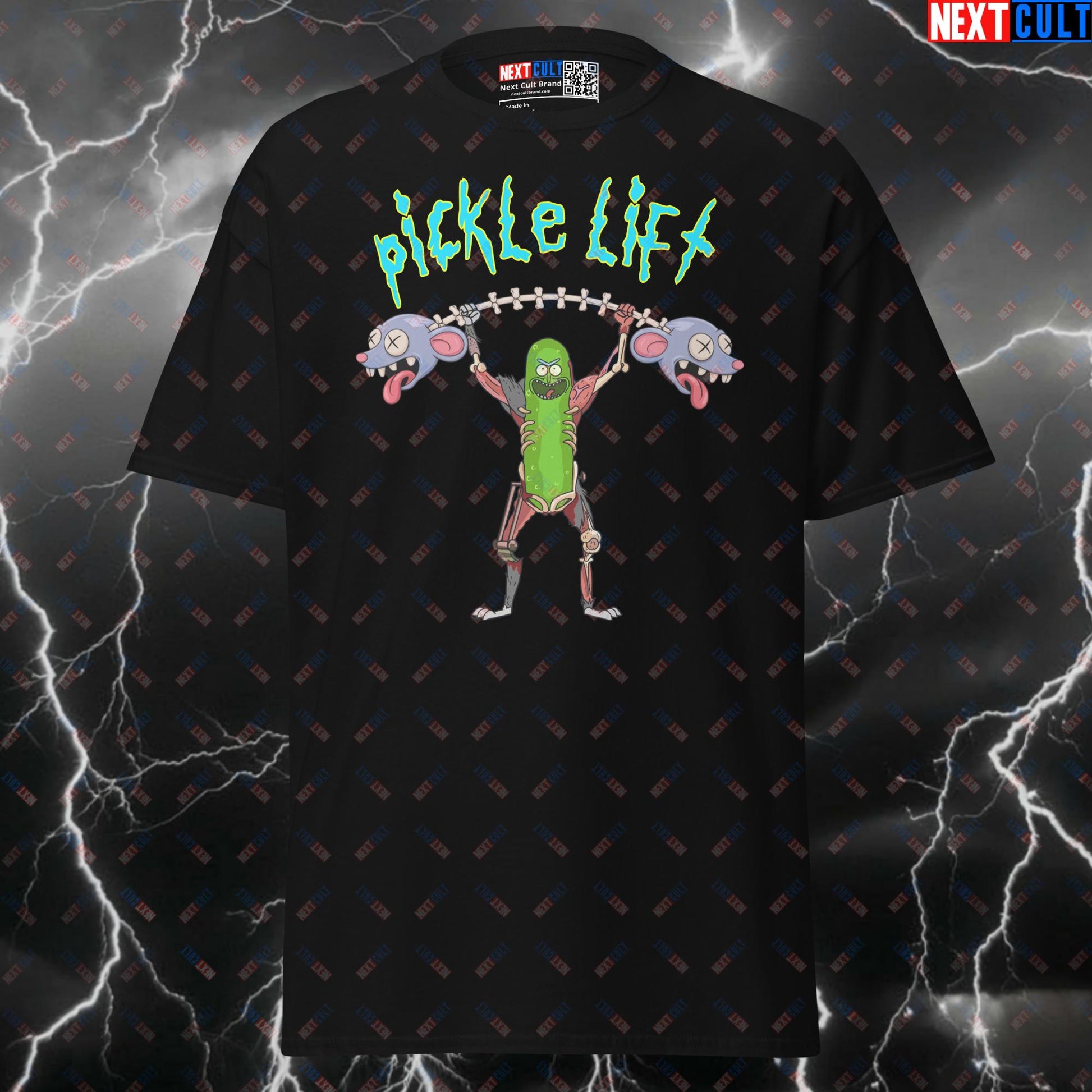 Funny Pickle Rick Gym Shirt - Meme Fitness Tee for Lifters & Rick and Morty Fans | Pump Cover Top T-shirts Bodybuilding Fitness Gym Powerlifting Pump Cover Rick and Morty TV Workout Next Cult Brand