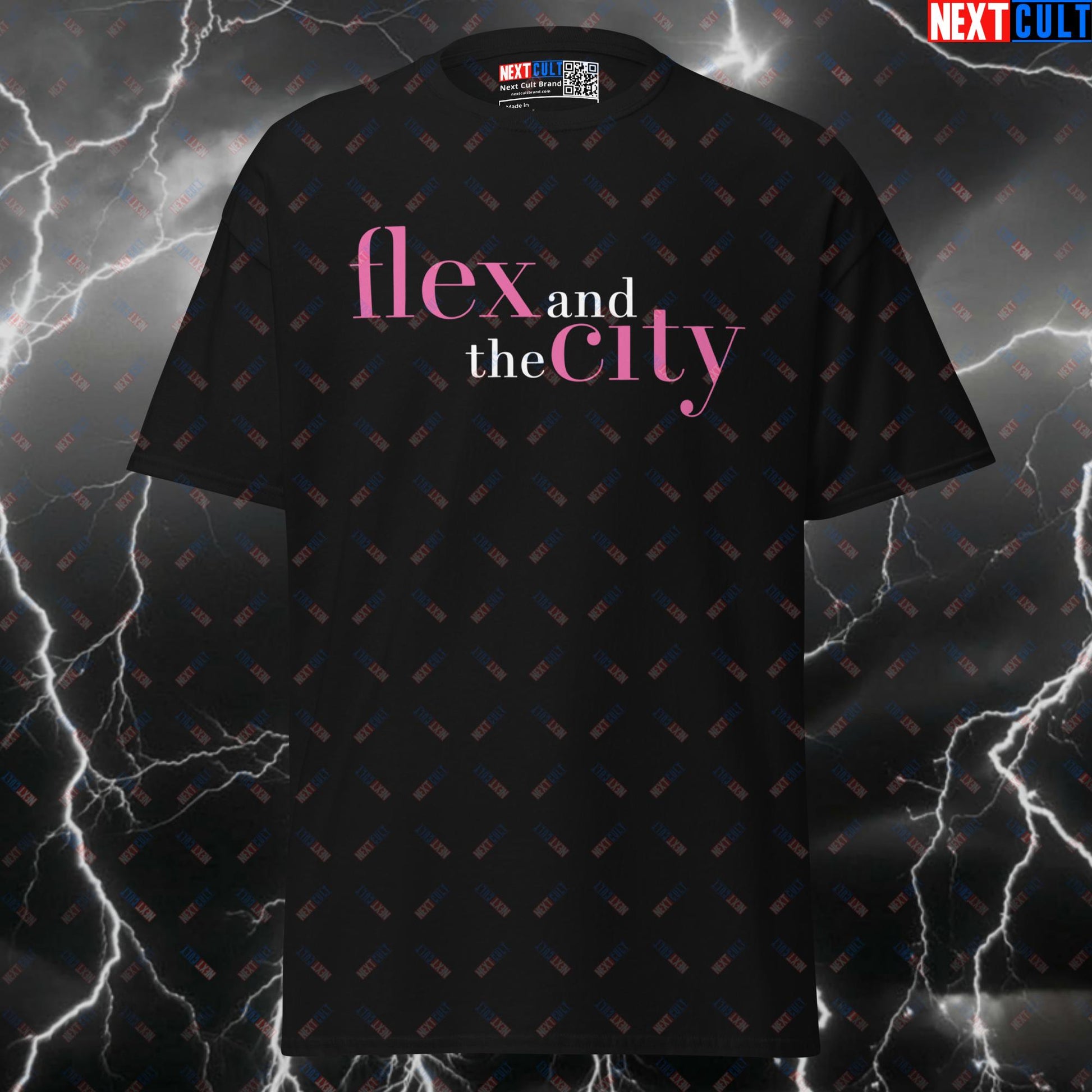 Flex and the City Funny Gym T-Shirt | Gym Meme Pump Cover Top for Lifters & Bodybuilding T-shirts Bodybuilding Fitness Gym Pump Cover TV Workout Next Cult Brand
