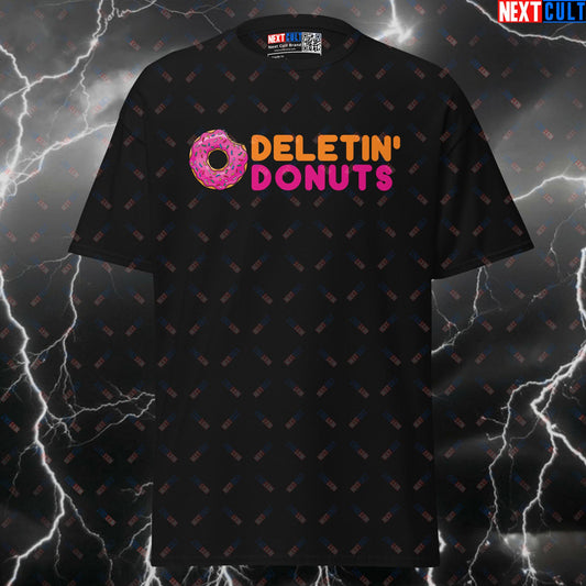 Deletin' Donuts Funny Gym T-Shirt - Meme Fitness Pump Cover Top for Lifters & Gymbros T-shirts Fast Food Fitness Gym Pump Cover Workout Next Cult Brand