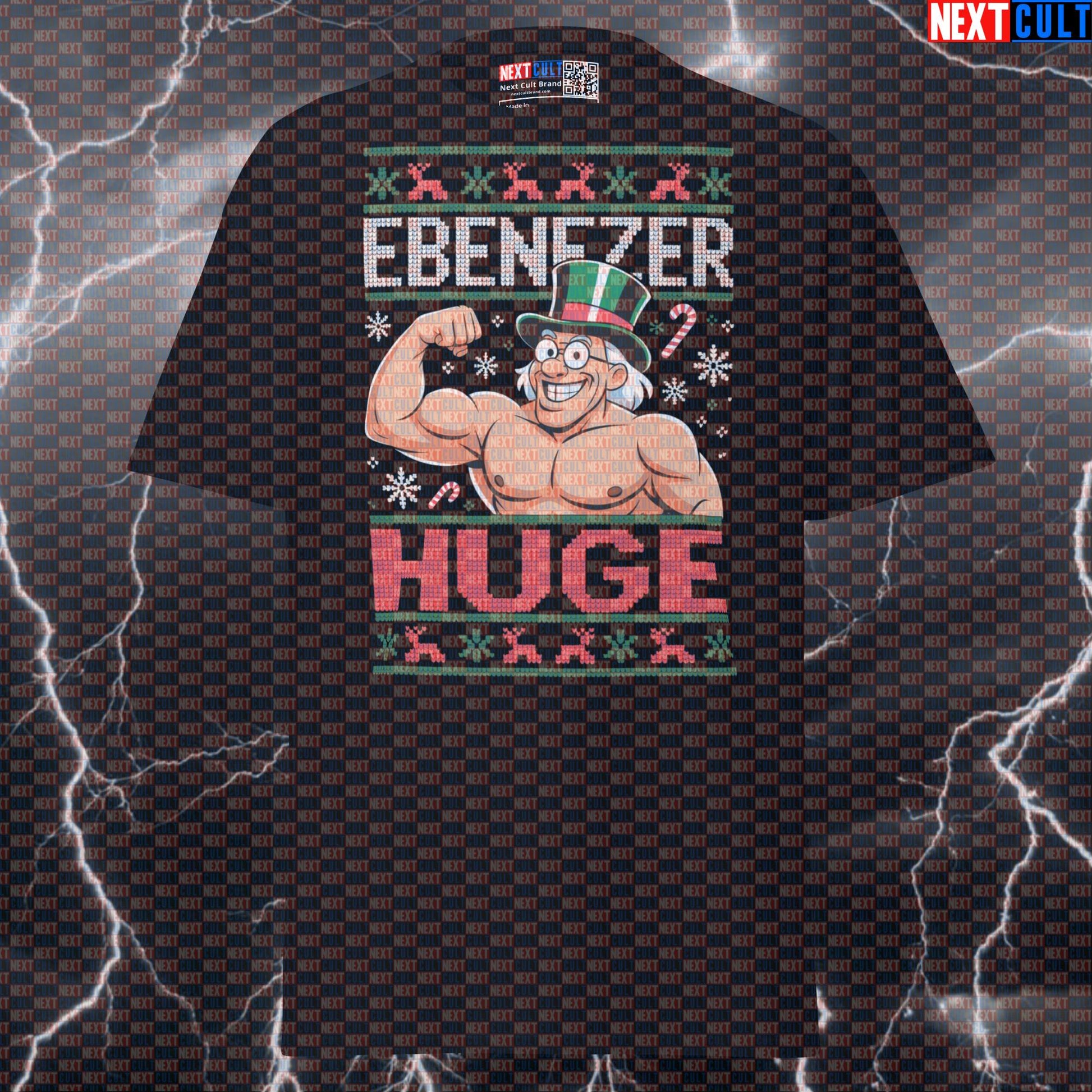 Ebenezer Huge Funny Gym Shirt - Liftmas Carol Fitness Meme Tee & Bodybuilding Pump Cover Top T-shirts Bodybuilding Books Christmas Films Fitness Gym Powerlifting Pump Cover Workout Next Cult Brand